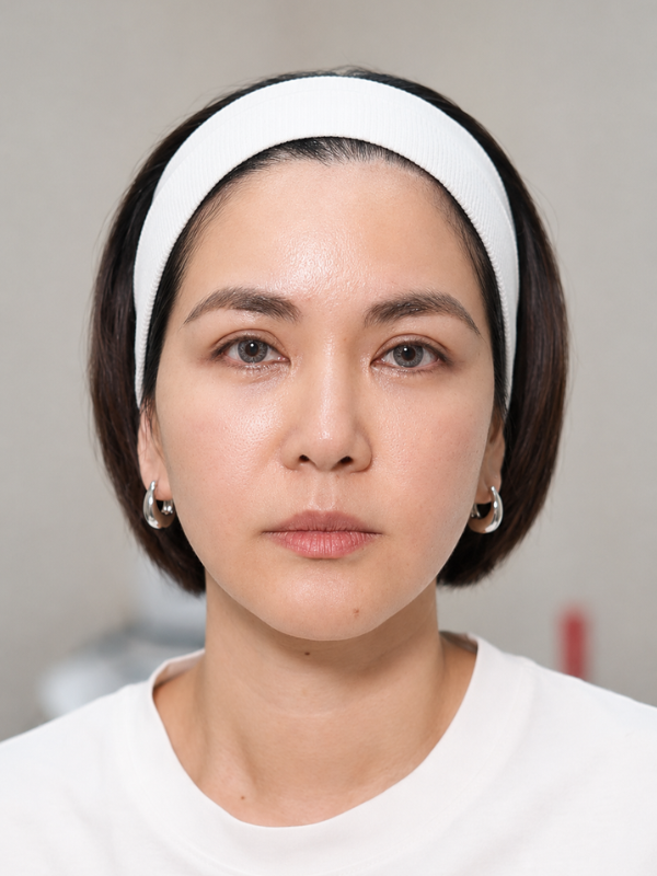 รูปก่อนทำ Ulthera Prime ประเมินปัญหาผิวหย่อนคล้อยและกรอบหน้าไม่ชัด